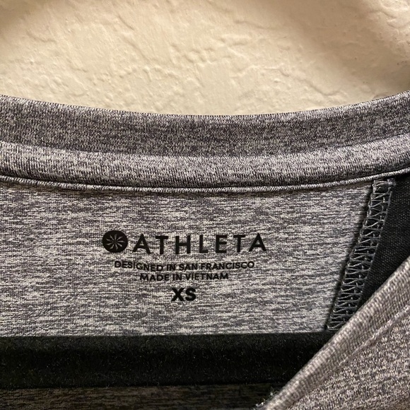 Athleta Gray Sunlover UPF Tulip Back Long Sleeve Athletic Top - Picture 6 of 11